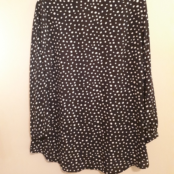 Black & white polka dot chiffon blouse - Picture 2 of 5